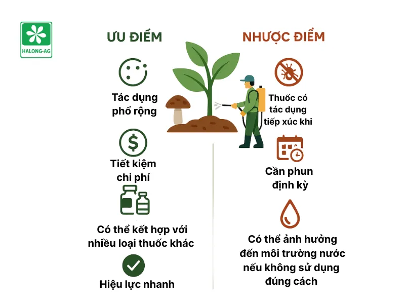 ưu điểm và nhược điểm của hoạt chất mancozeb